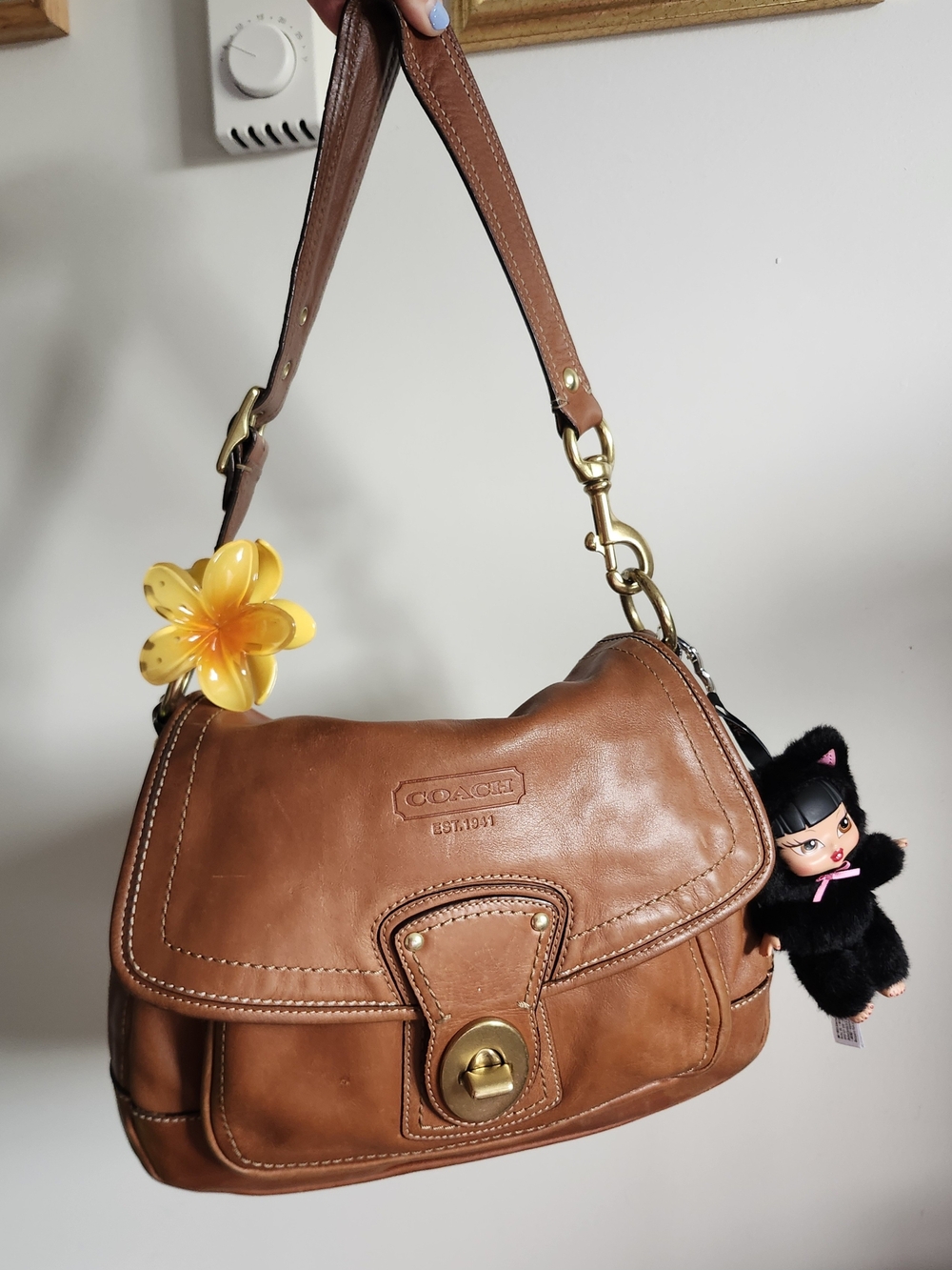 Vintage Coach Legacy Ali Flap Turnlock Shoulder Bag